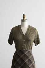olivebranch cotton knit button up