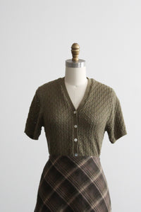 olivebranch cotton knit button up