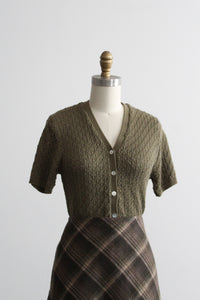 olivebranch cotton knit button up