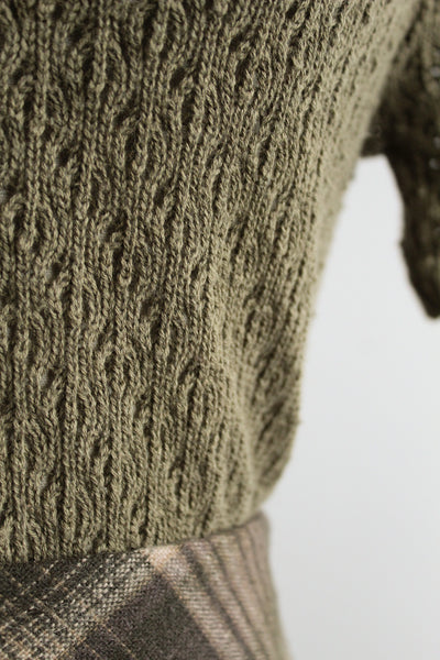 olivebranch cotton knit button up