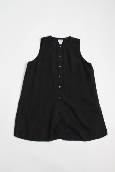 LINEN ash black tunic