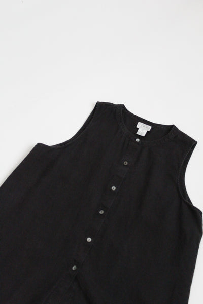 LINEN ash black tunic