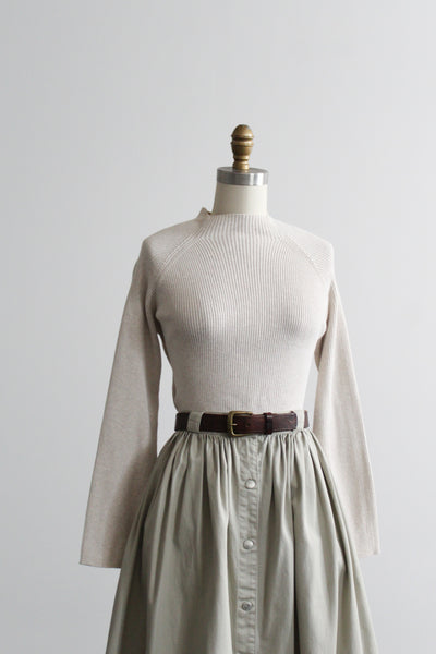 sand dune cotton rib knit pullover