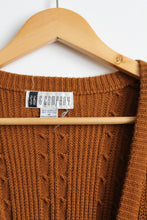 cable knit clay cardigan