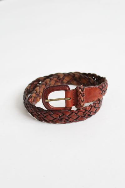braided leather belt