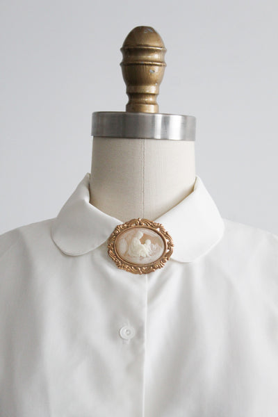 vintage cameo brooch