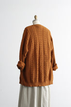 cable knit clay cardigan