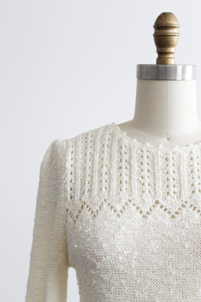 gardenia eyelet sweater