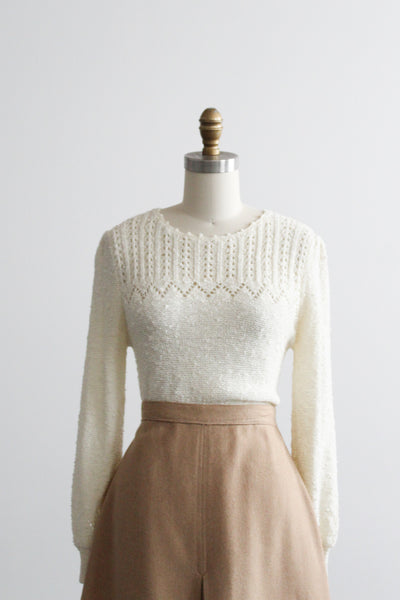 gardenia eyelet sweater