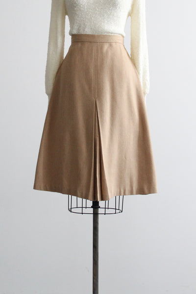 camel wool skirt