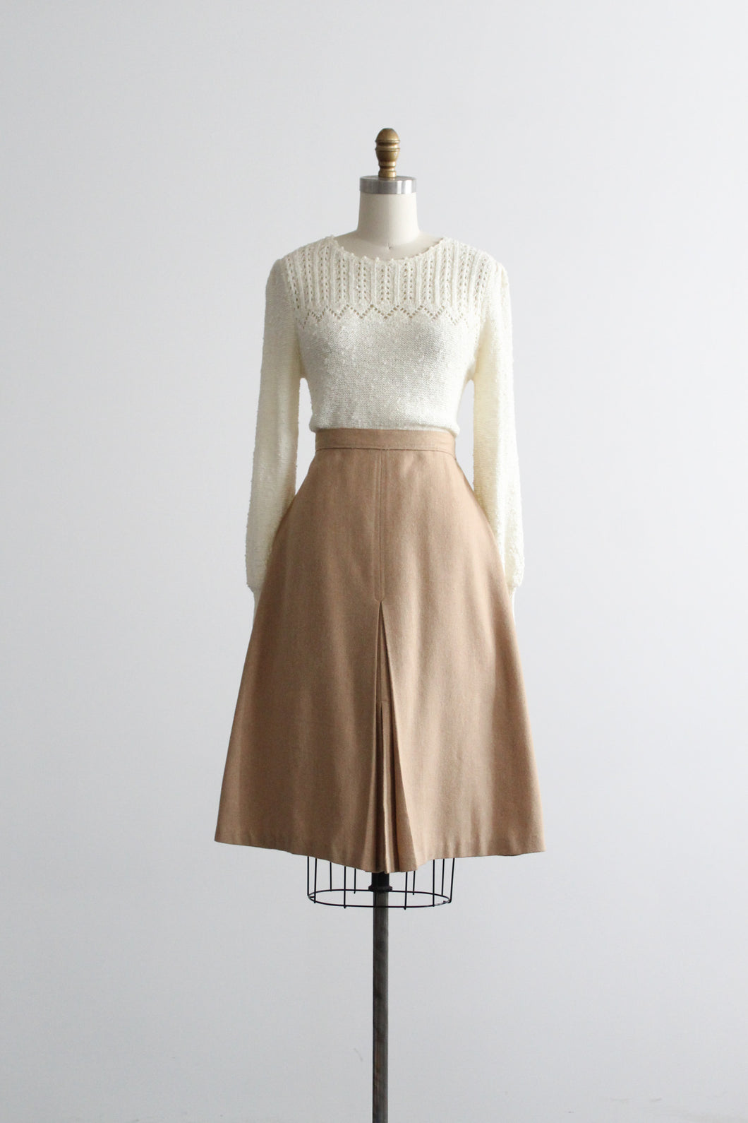 camel wool skirt