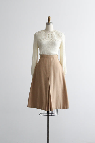 camel wool skirt