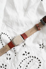 sterling silver & leather band vintage watch