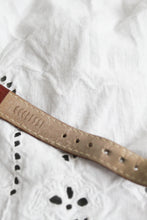 sterling silver & leather band vintage watch