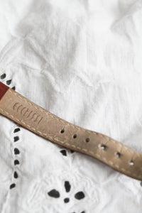 sterling silver & leather band vintage watch