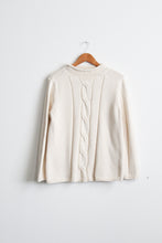 parchment roll neck cotton pullover