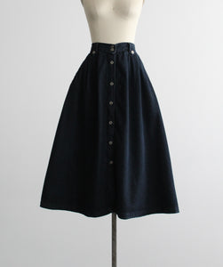 laurel lake denim midi skirt