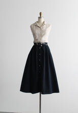 laurel lake denim midi skirt