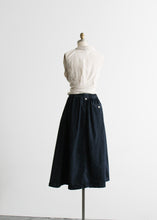 laurel lake denim midi skirt