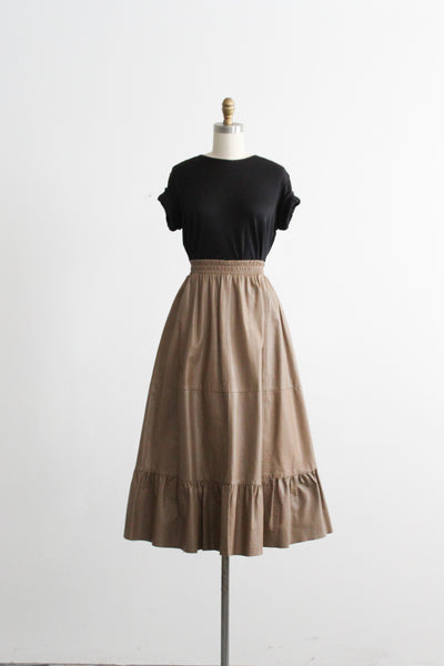 fawn leather skirt (s/m)