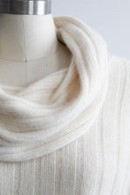 eggshell angora cowl neck sweater