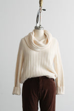 eggshell angora cowl neck sweater