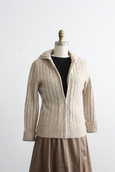 chanterelle cable knit cardigan (s)