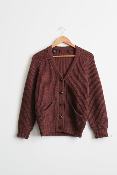 mulberry wool cardigan