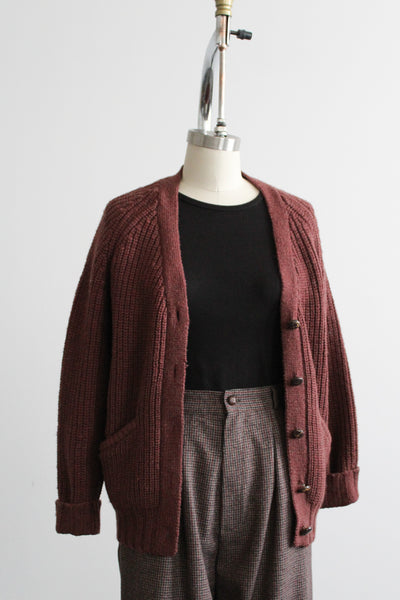 mulberry wool cardigan