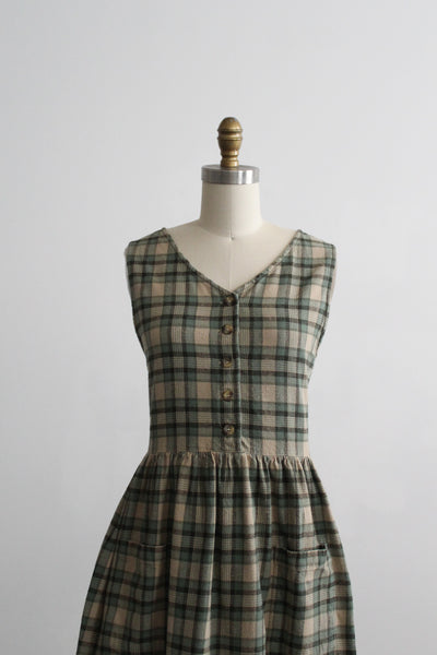 farmers market cotton flannel dress (s/m)