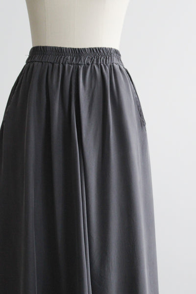 pewter silk skirt