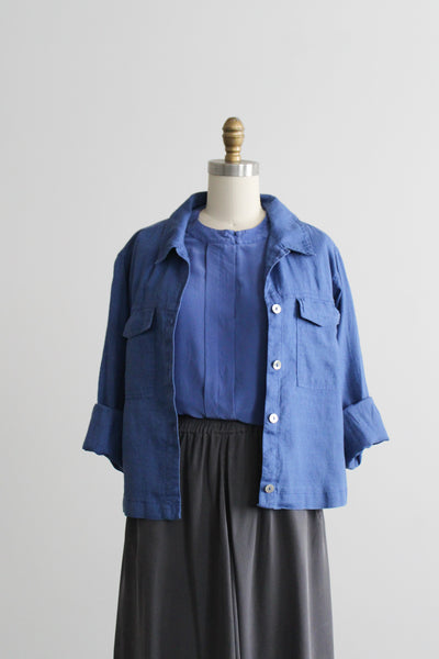 cobalt button up