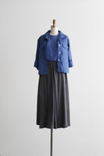 pewter silk skirt