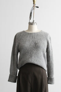 dove gray angora pullover