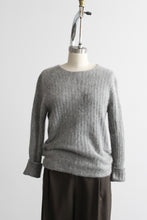 dove gray angora pullover