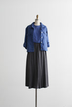 pewter silk skirt