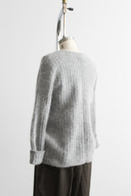dove gray angora pullover
