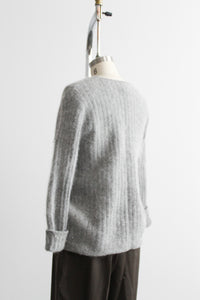 dove gray angora pullover