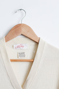 eggshell cashmere button up