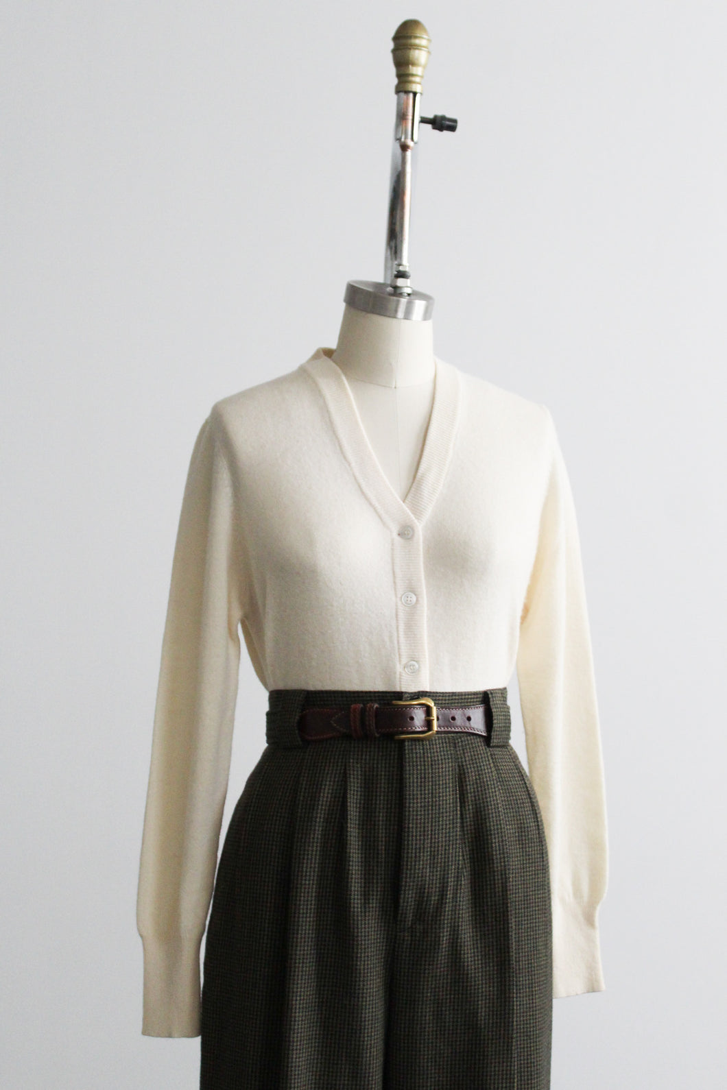 eggshell cashmere button up