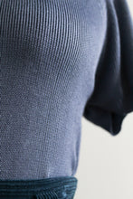 slate blue knit tee