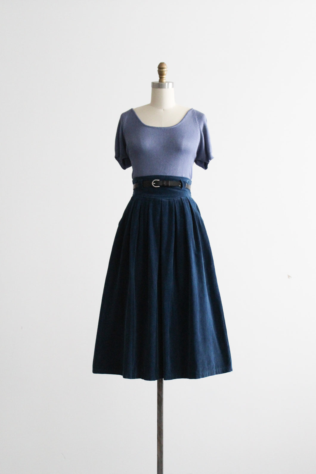 cosmos corduroy midi skirt