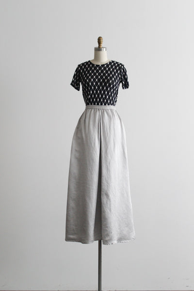 moonglow silk & linen maxi skirt