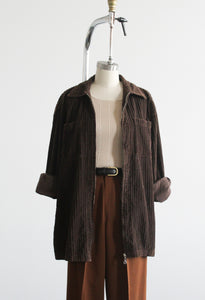 espresso corduroy chore coat