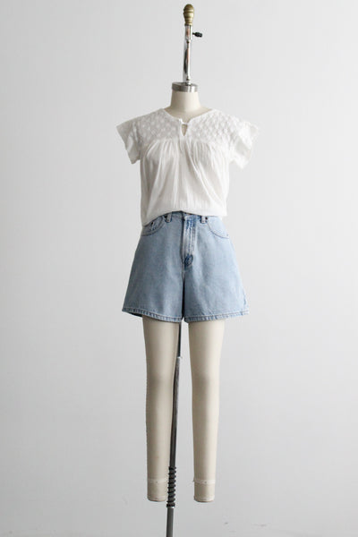 sunbleached denim shorts