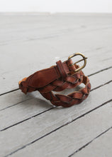 braided honey leather belt