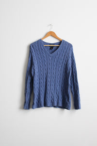 cornflower cotton pullover