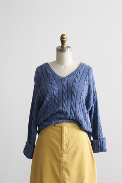 cornflower cotton pullover