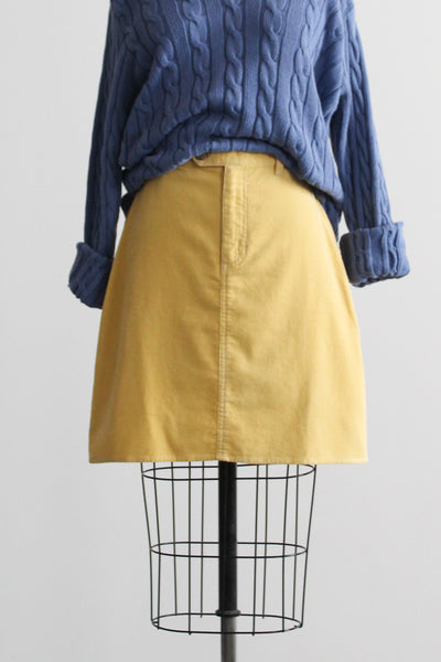 dandelion corduroy skirt