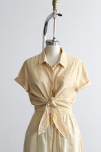 marigold tie-front button up